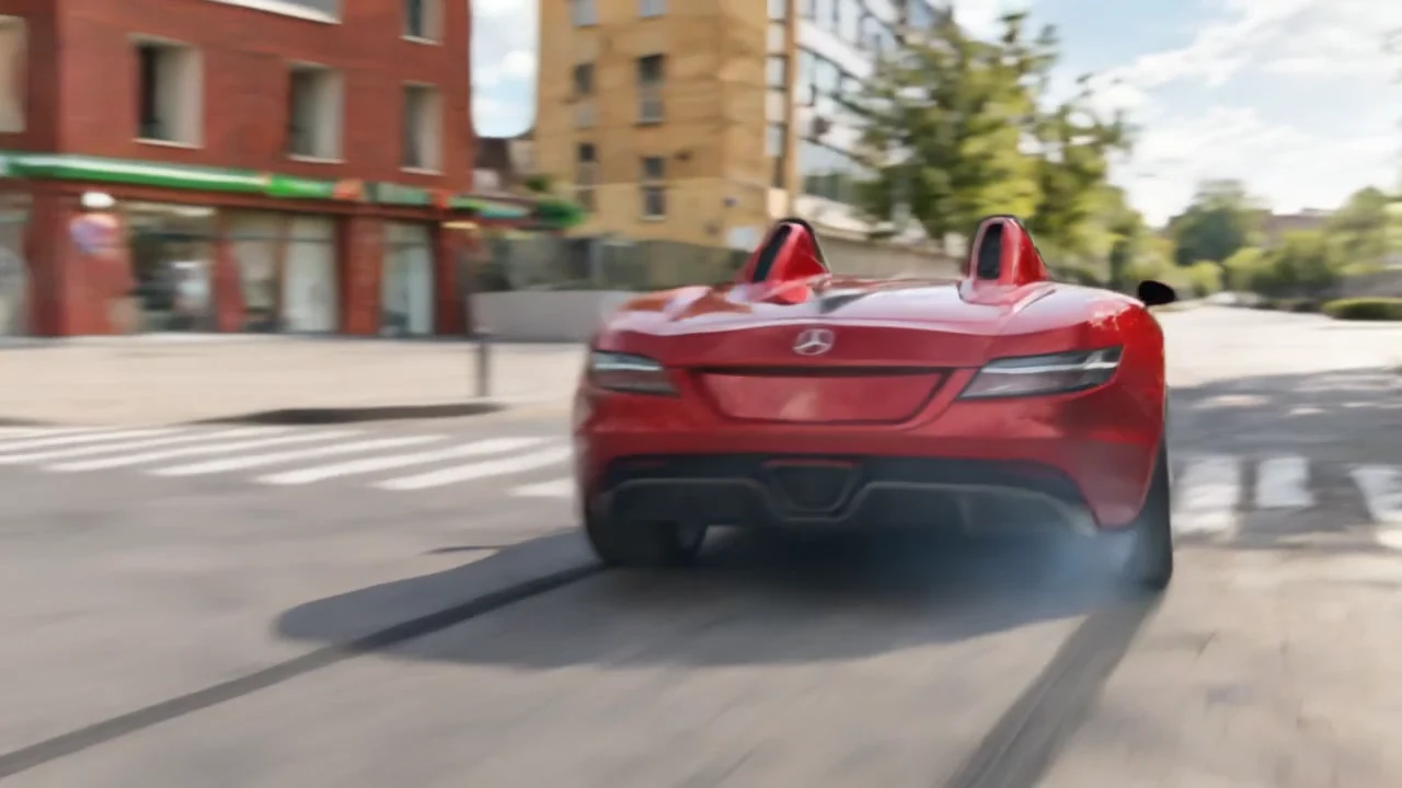 Красный Mercedes SLR Stirling Moss и цикл услуг Светского